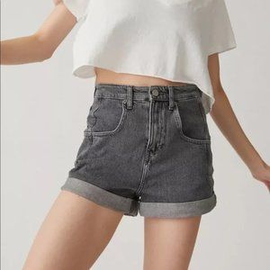 NWT! UO High Rise Mom Gray Jean Shorts